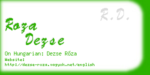 roza dezse business card